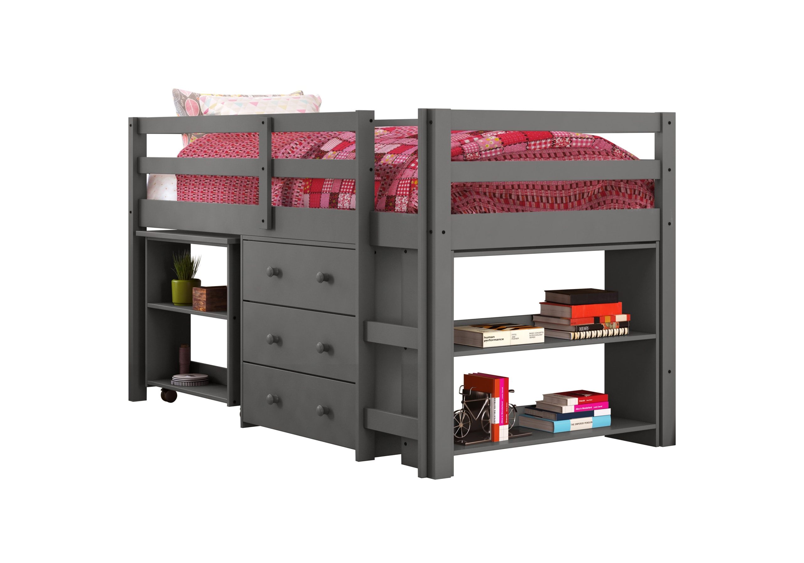 Bunkbeds 2193 Dark Grey Low Loft Bunk Bed | | 7 Day Furniture | Bed ... for Loft Bunk Bed With Dresser
