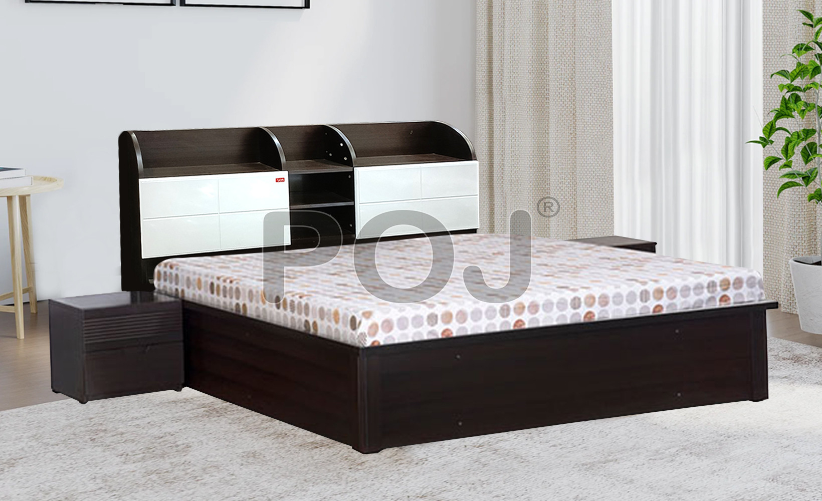 Buy Glorious King Size Upholstered Bed With Storage Online At Best ... inside Cost Of King Size Bed