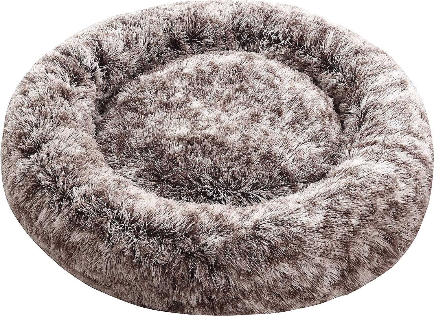 Calming Donut Dog Beds, 39 Inches Round Cushion With Removable Washable ... for Donut Dog Bed With Removable Cover