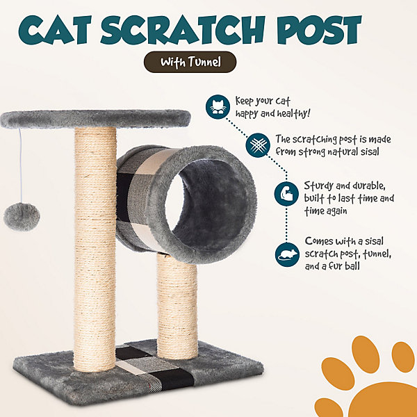 Cat Scratch Post With Bed And Tunnel for Cat Scratch Post And Bed