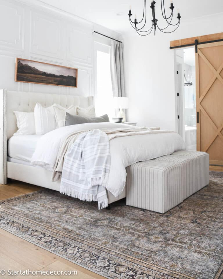 Choosing The Perfect Rug Size For Under Your King Bed - Start At Home Decor within Area Rug Under King Bed