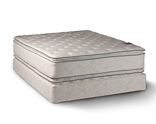 Comfort Double Sided Pillowtop Queen Size Mattress And Box Spring Set ... for Double Box Spring For Queen Mattress