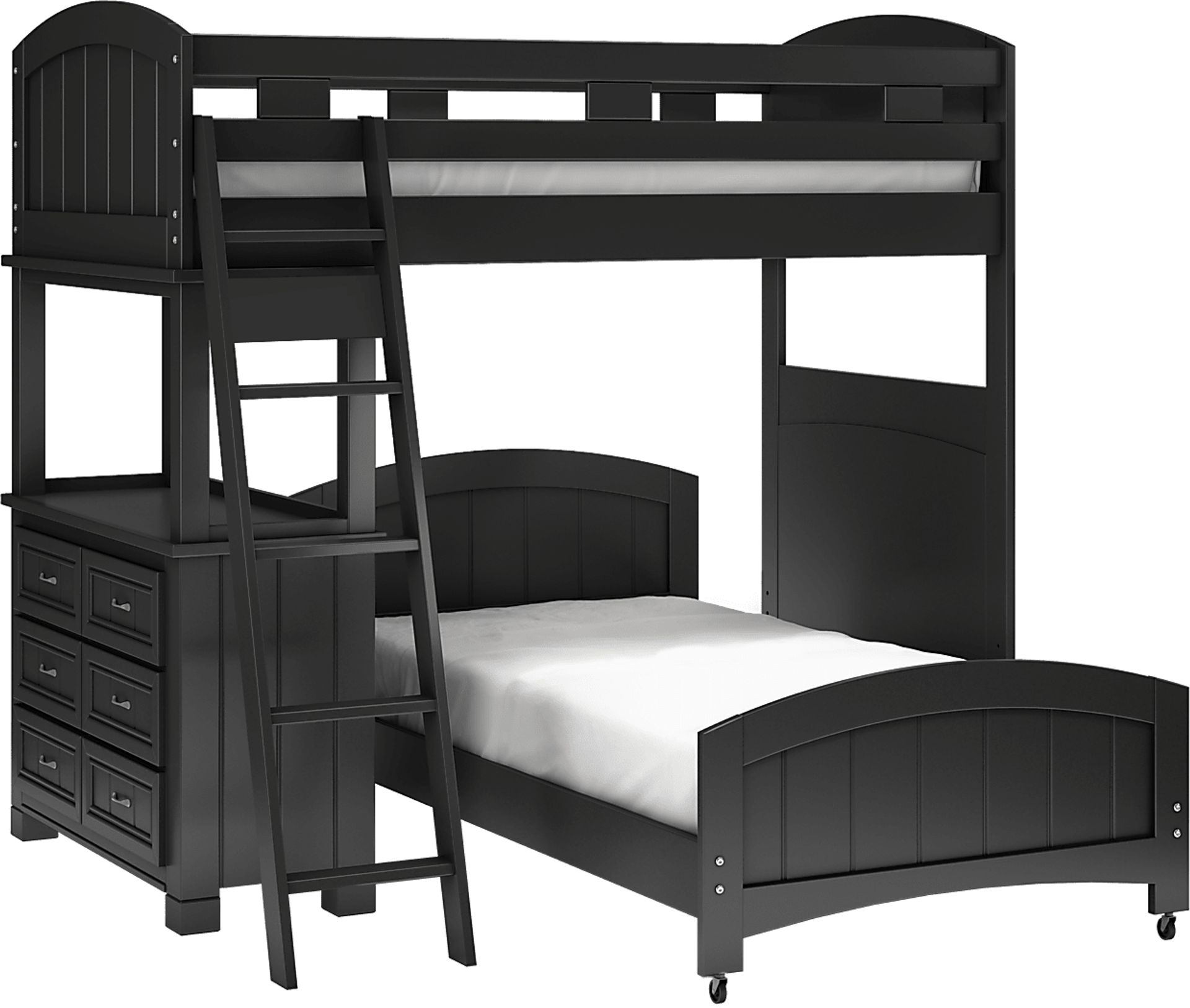 Cottage Colors Black Black,Colors Twin/Twin Loft Bunk W/ Dresser ... for Understanding Safety Features in Loft Bunk Bed with Dresser Configurations