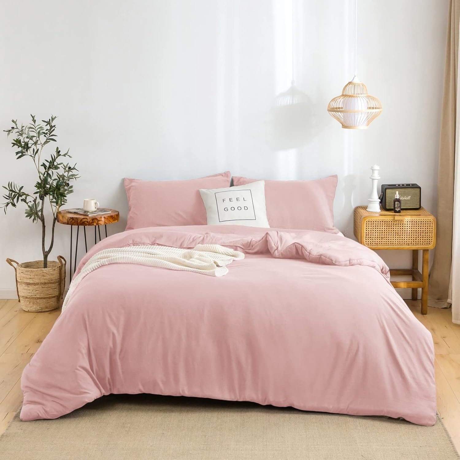 Cottebed Light Pink Twin Xl Comforter Set For College Girls, Ultra-Soft ... with regard to Pink Bed Sheets Twin Xl