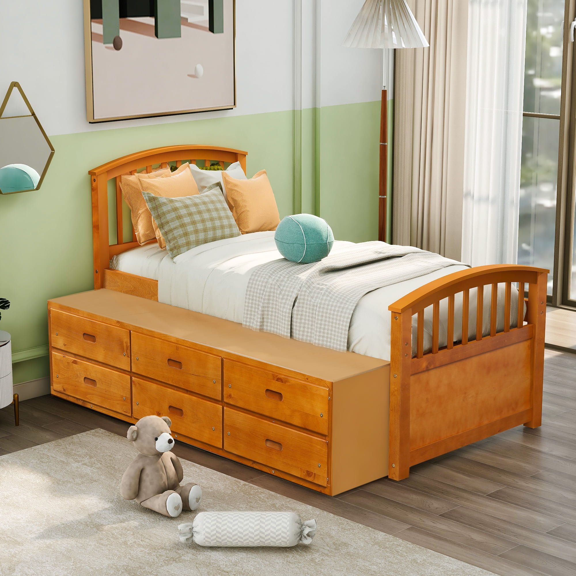Platform twin bed with hidden storage ideas for modern bedrooms