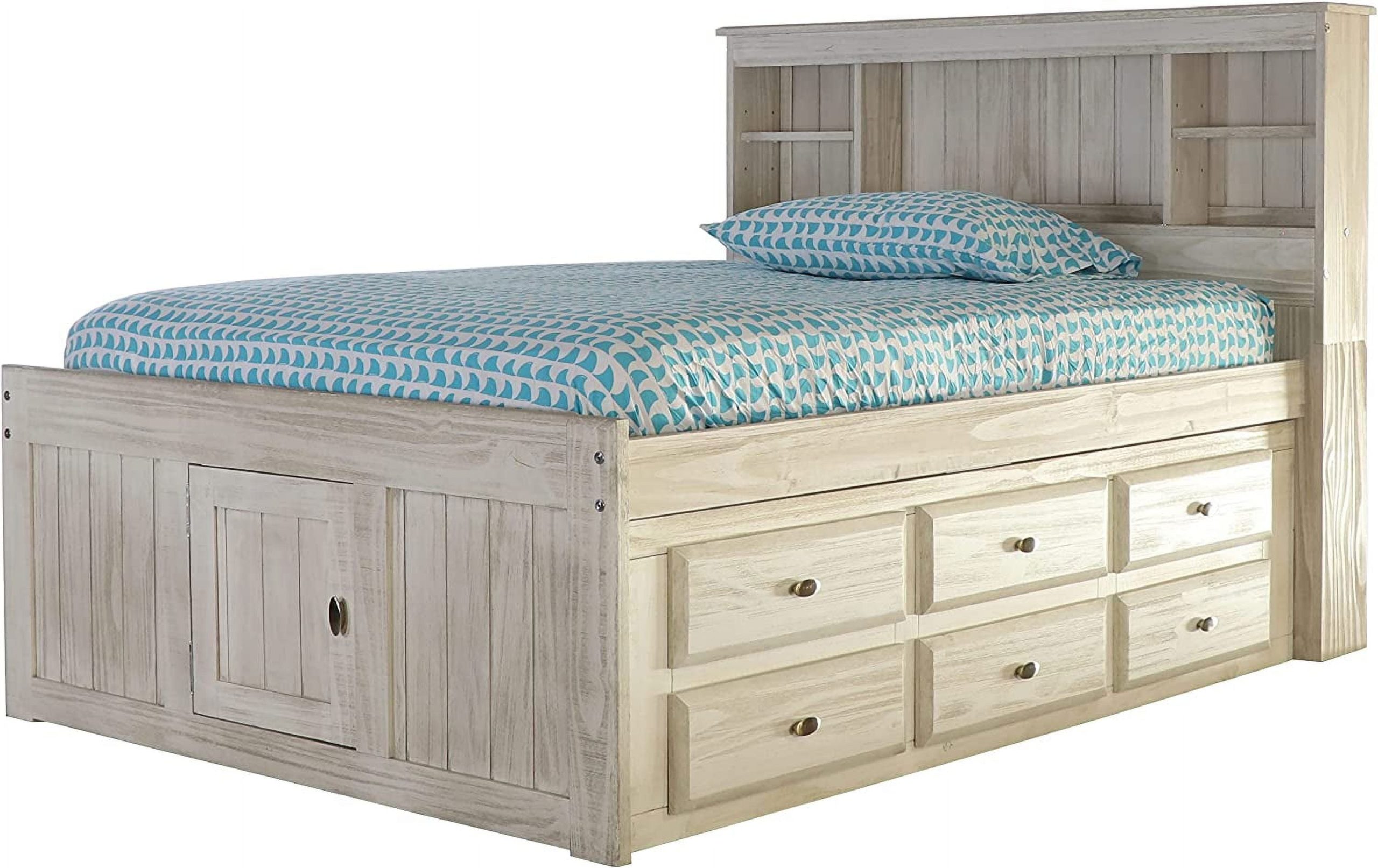 Discovery World Furniture - Ash Wood Full Size Bed Frame With Bookcase ... with regard to Understanding the Benefits of Full Size Beds with Storage Drawers
