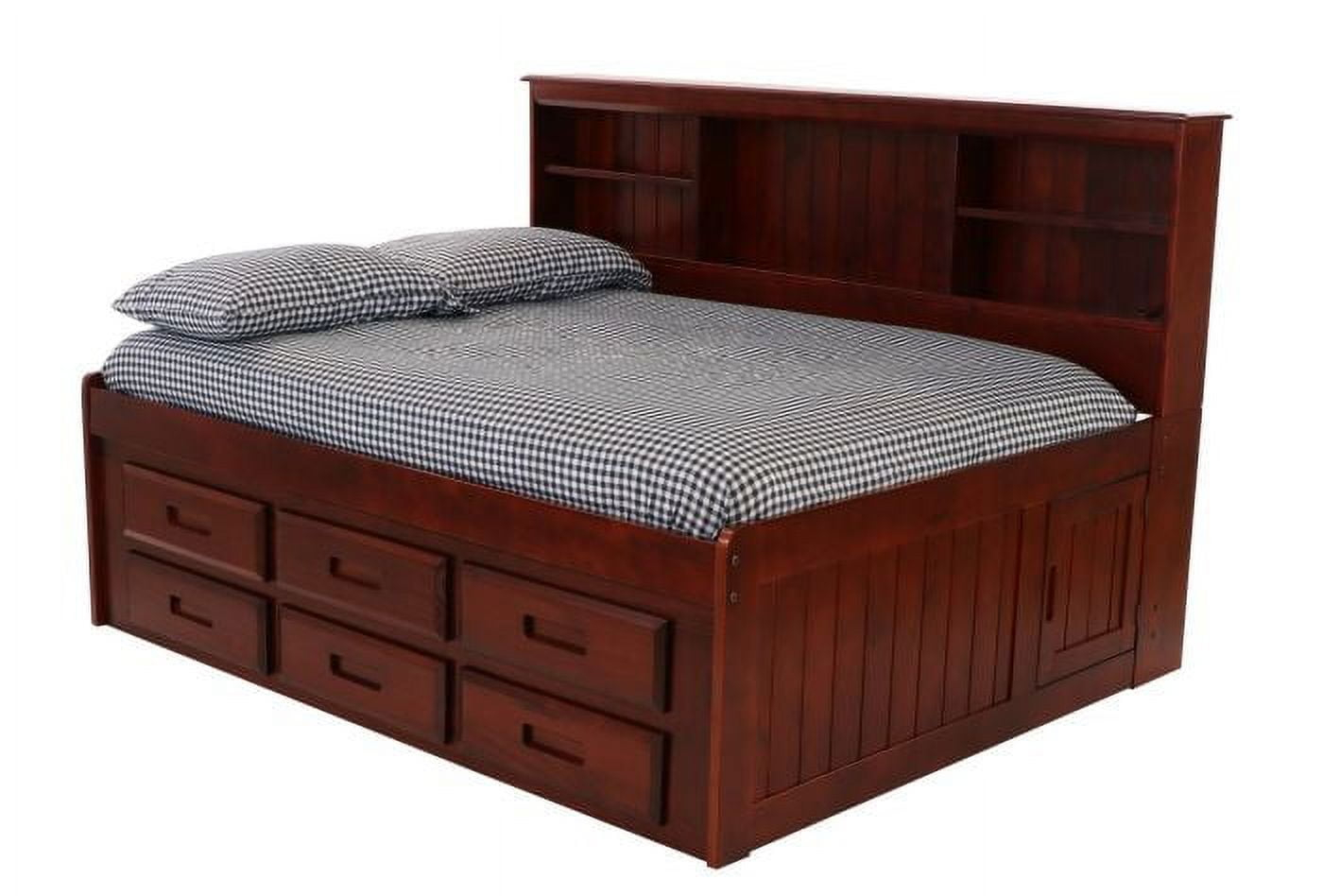 Discovery World Furniture - Full Size Bed Frame With Side Headboard ... in Understanding the Benefits of Full Size Beds with Storage Drawers