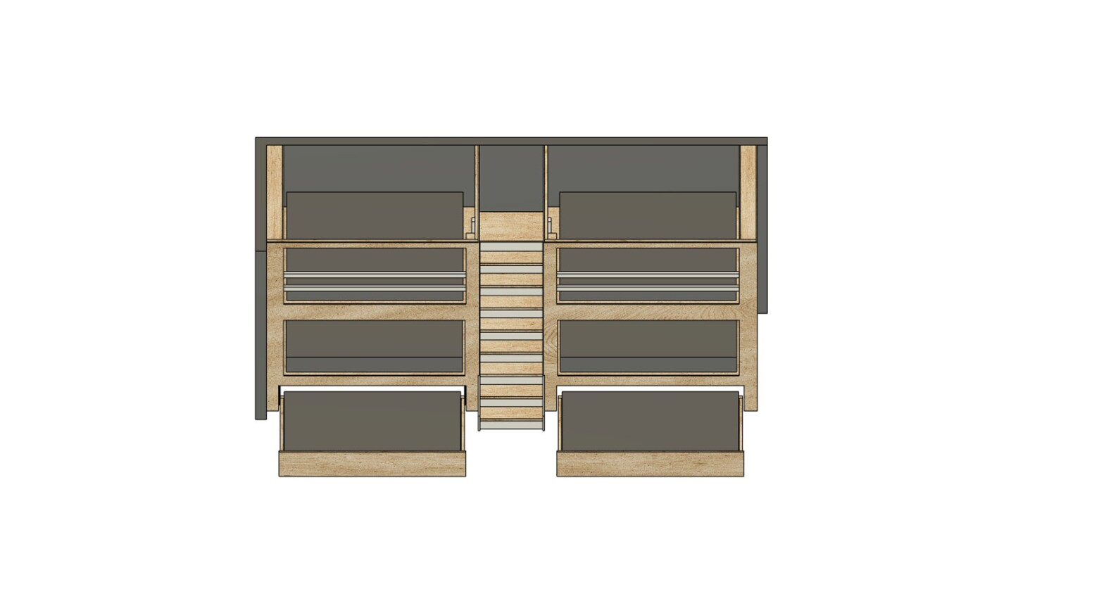 Diy Build Plans Side-By-Side Bunk Bed For Queen Mattresses, Twin ... regarding Side By Side Loft Beds