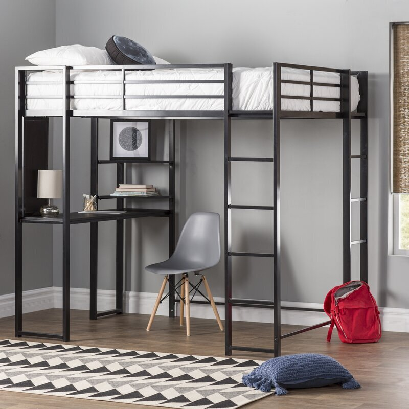 Double Bunk Beds With Desks | Foter within Double Loft Bunk Bed With Desk
