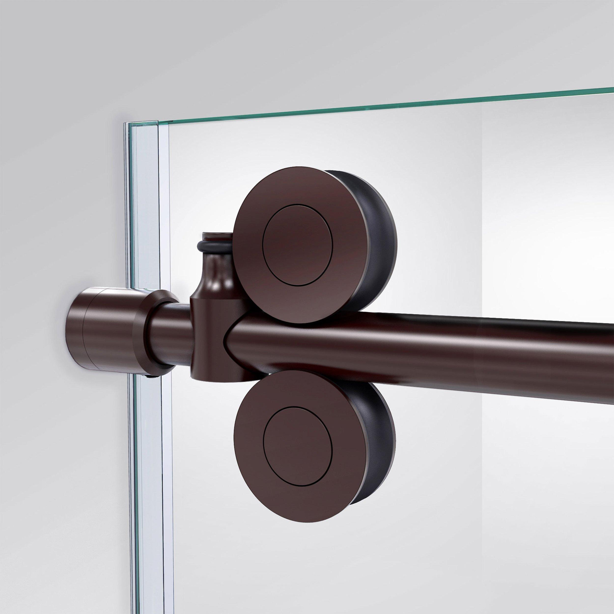 Enigma-Xo Oil Rubbed Bronze Fully Frameless Sliding Shower Door | Floor ... pertaining to Oil Rubbed Bronze Sliding Shower Door