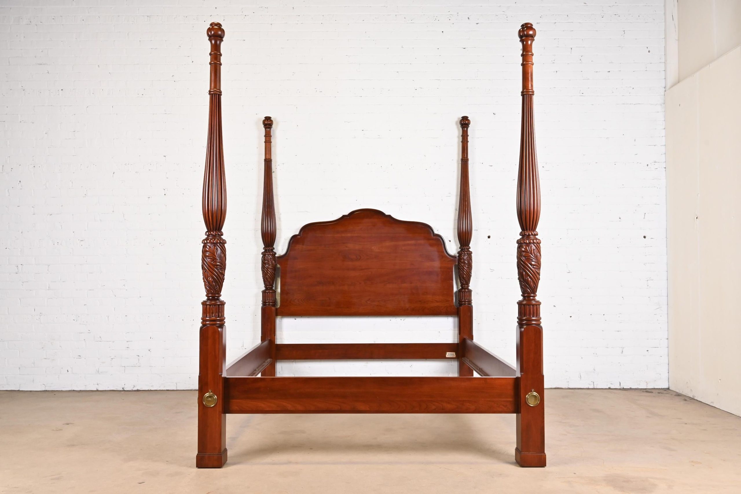 Ethan Allen Knob Creek Collection Georgian Cherry Wood Queen Size ... with Ethan Allen Four Poster Bed