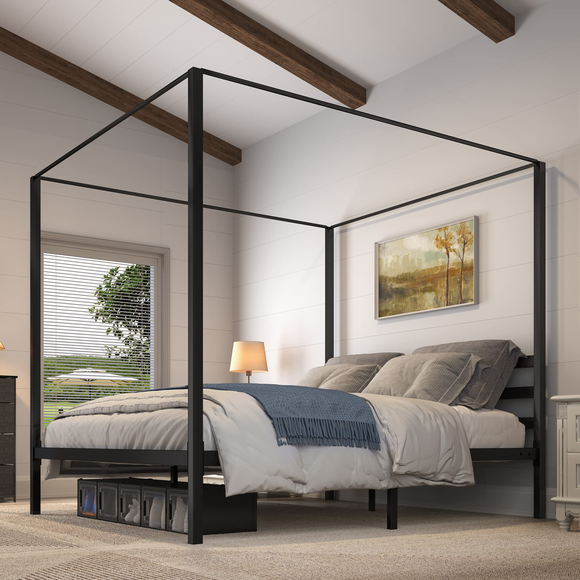 Four Poster Beds King Size inside What Is A Four Poster Bed