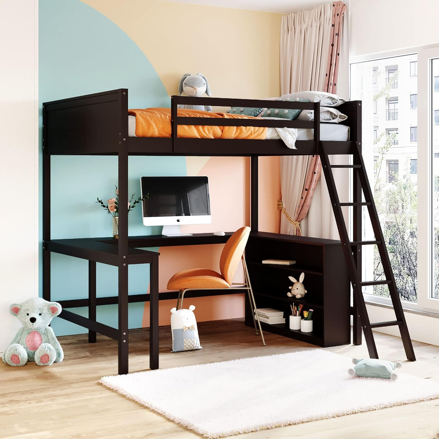 Full Loft Bunk Bed With Desk Online pertaining to Loft Bunk Bed With Desk Underneath