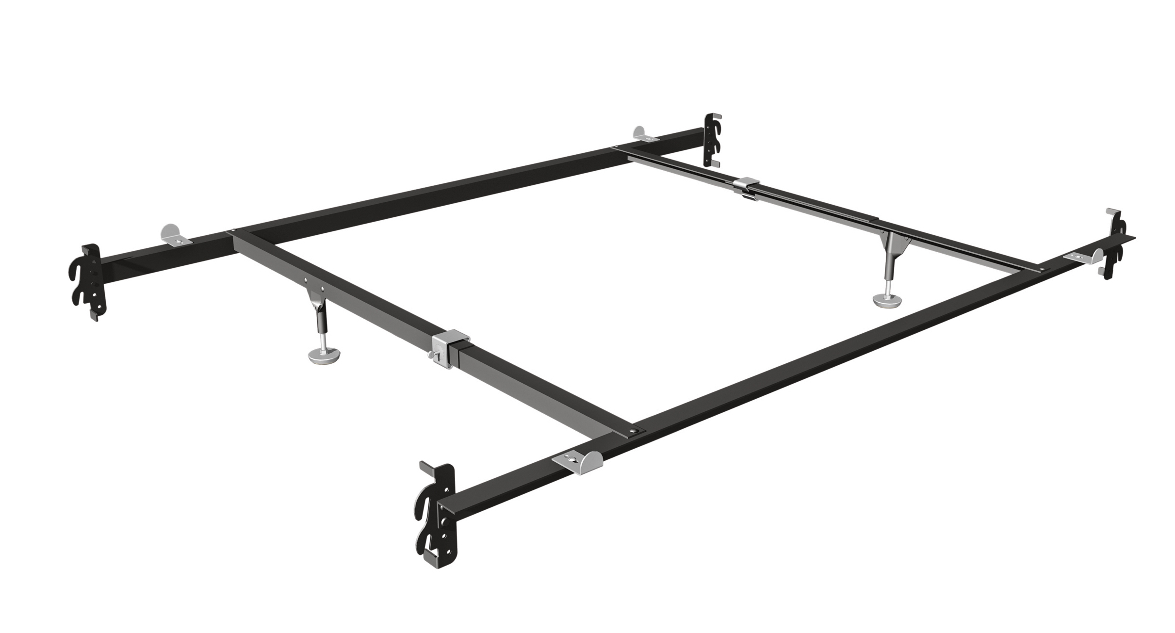 Full Size Bed Rails With Hooks : Tensile Steel Hook On Bed Rails For ... throughout Bed Rails For Queen Bed Hook On
