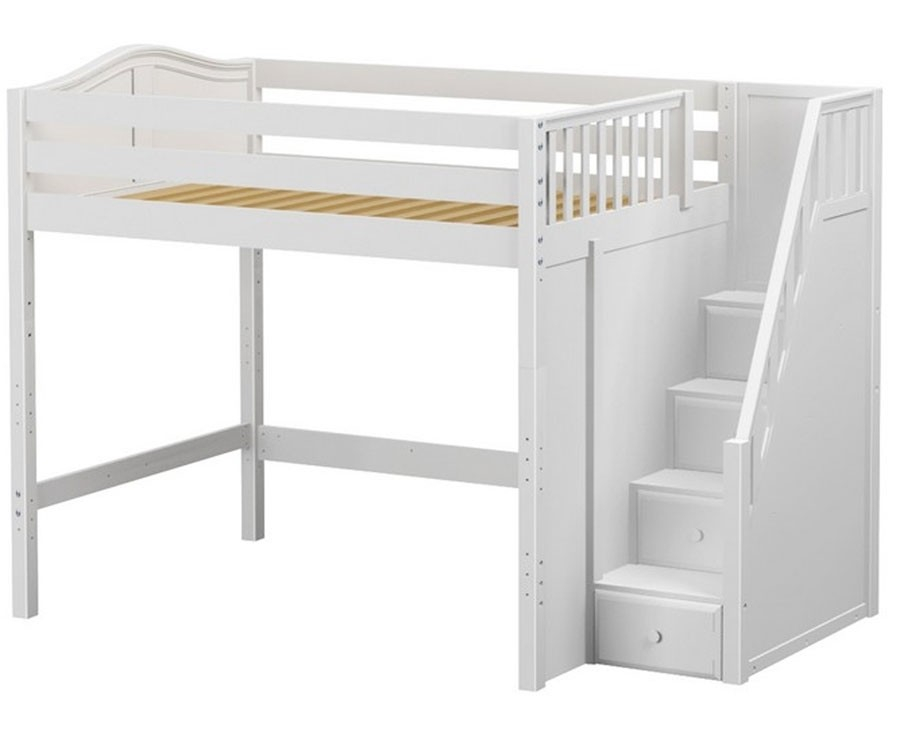 Full Size Loft Bed With Stairs - Ideas On Foter for High Loft Bed With Stairs