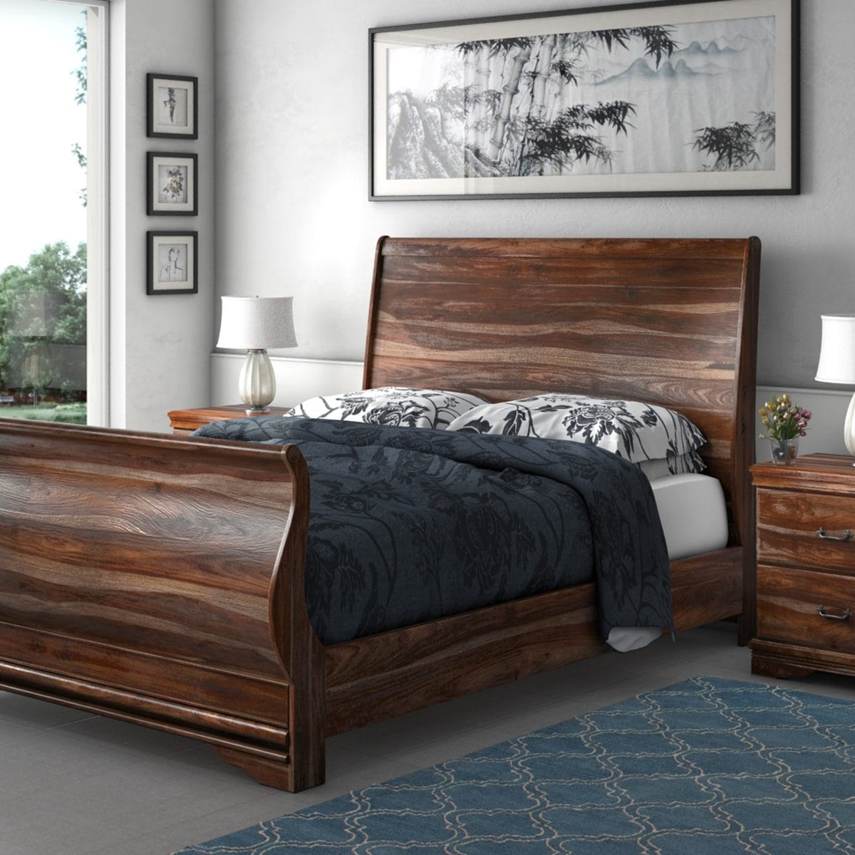Full Size Wood Bed Frame With Headboard At Allan Sturtz Blog intended for Popular styles and configurations of cherry wood bed frames featuring headboards