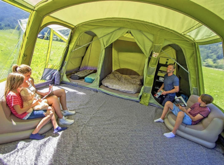 Giant Family Tent With Private Bedroom Compartments And A Full Living ... with Planning Your Dream 4 Bedroom Tent Including Spacious Living Room Design Elements