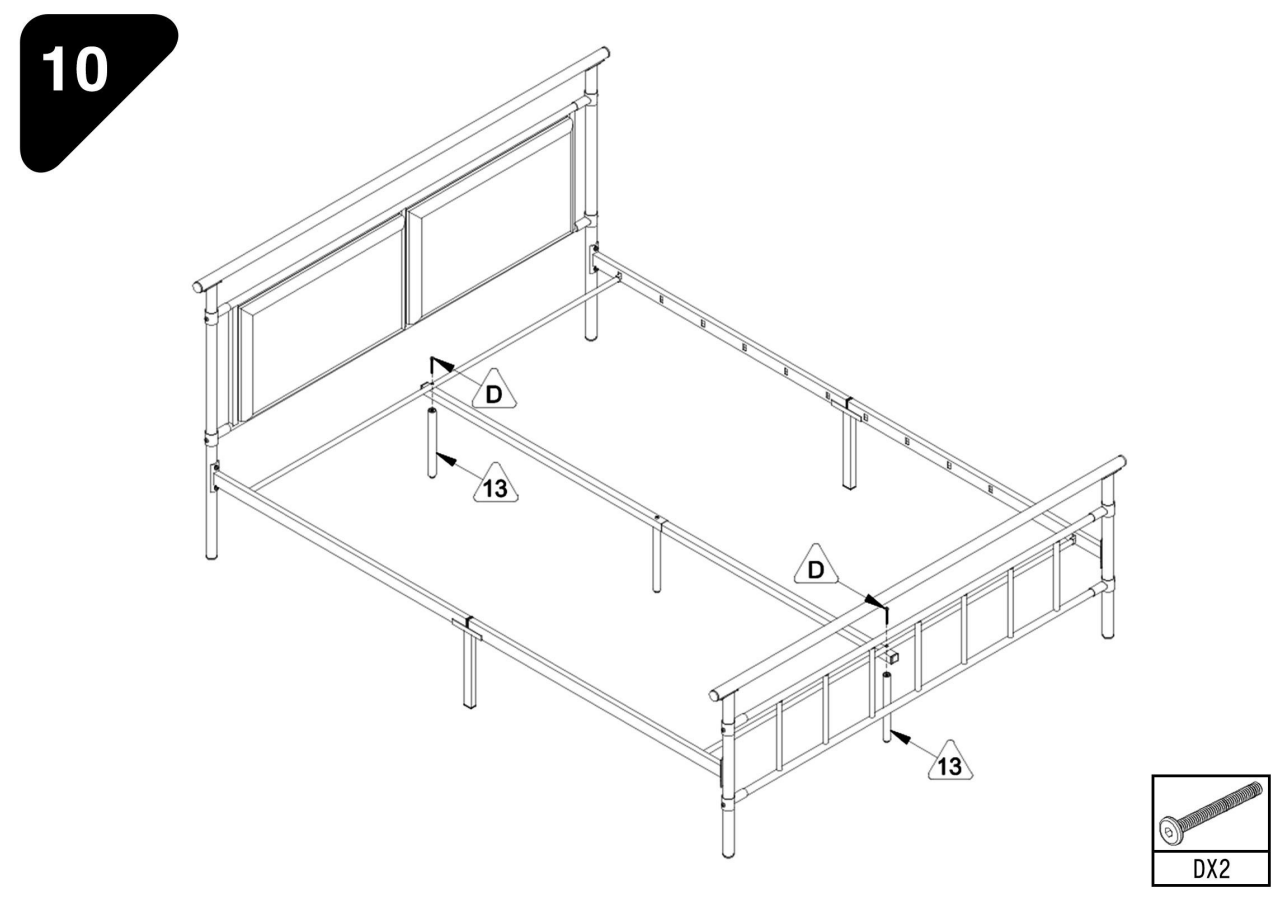 Gojane W36833332Lwy Modern Metal Platform Bed Instruction Manual pertaining to Metal Bed Frame Assembly Instructions Pdf