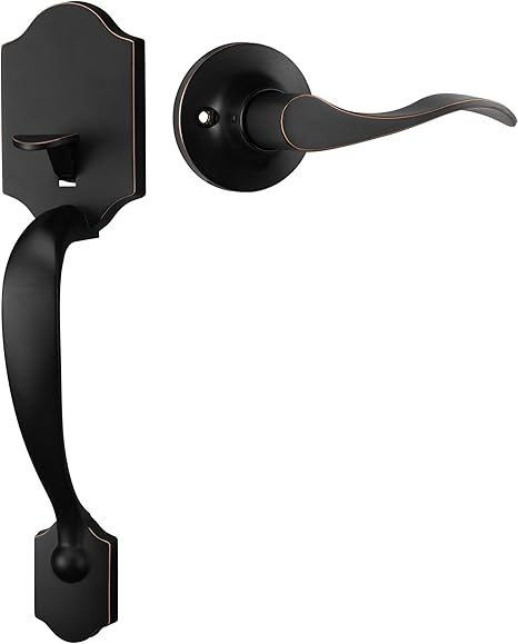 Goldenwarm Bronze Front Door Handle, Entry Door Handle And Reversible ... in Oil Rubbed Bronze Front Door Handle