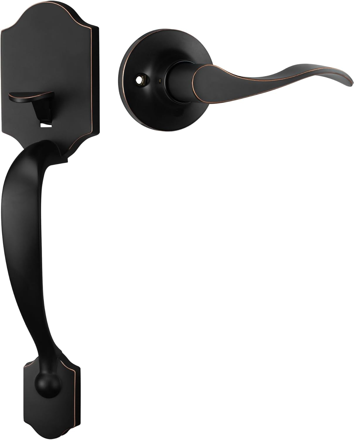 Goldenwarm Bronze Front Door Handle, Entry Door Handle And Reversible ... within Oil Rubbed Bronze Lever Door Handles