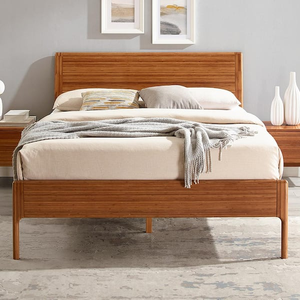 Hansen Brown Copper Wood Frame California King Platform Bed Hsn003Cp ... throughout Maximizing comfort and support with a cal king wood bed frame