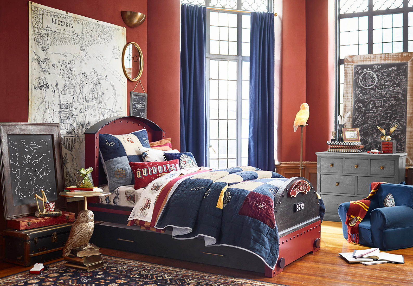 Harry Potter Bedroom Dreams With Pottery Barn Kids - The Interiors Addict with Pottery Barn Harry Potter Bedding