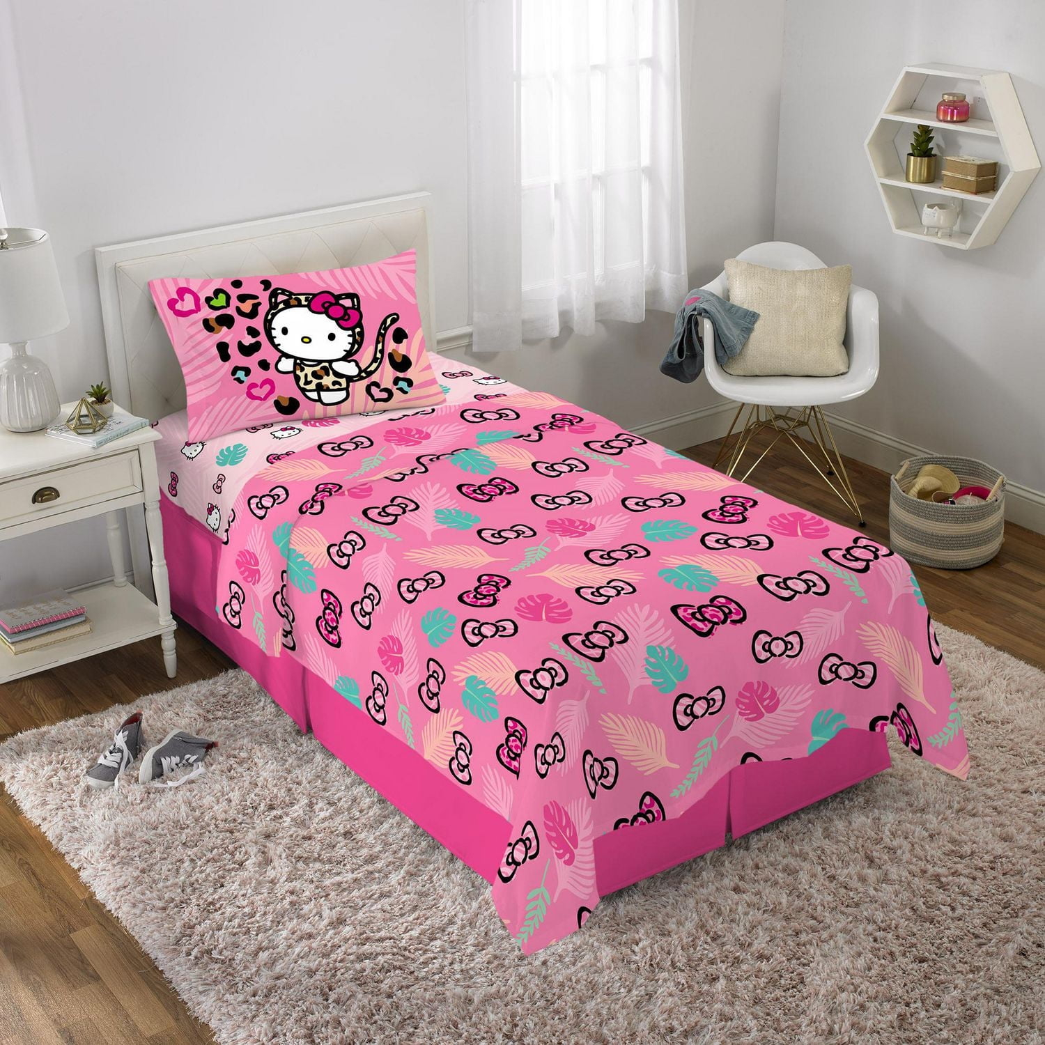 Hello Kitty "Wild Jungle" Twin Sheet Set, Hello Kitty Twin Sheet Set ... in the artistry behind hello kitty twin bed sheet set manufacturing process