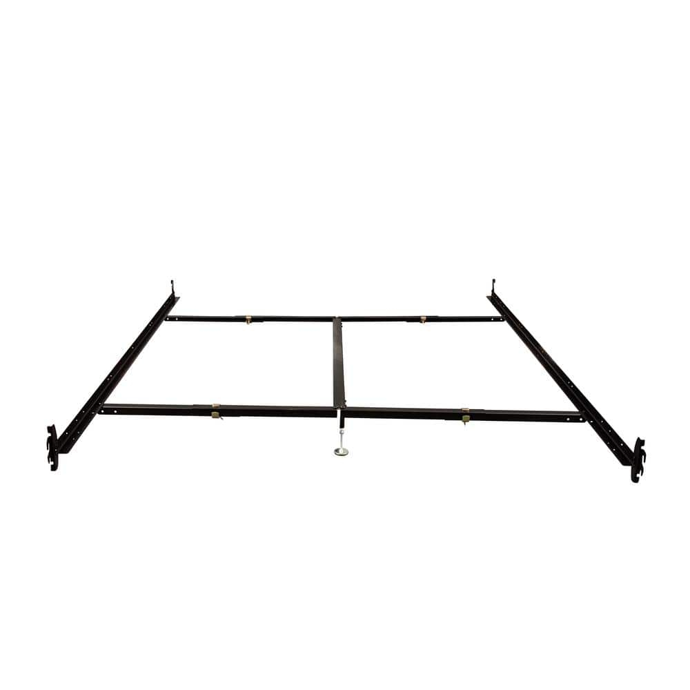 Hollywood Bed Frame Black Adjustable Bedframe Headboard Footboard Hook ... inside Hook In Headboard Footboard Bed Frame