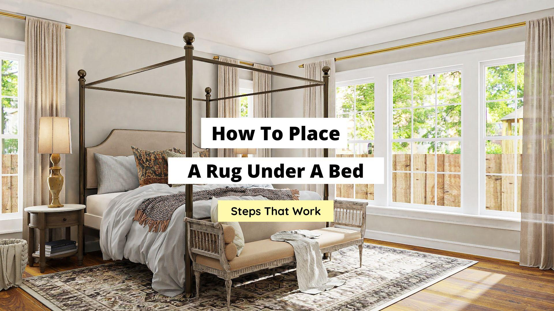 How To Place A Rug Under A Bed - Craftsonfire pertaining to How To Place Area Rug Under Bed
