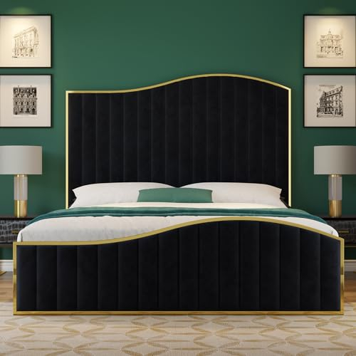 I Tested The Luxurious Black And Gold King Bed Frame: Here's Why It's ... inside Black and gold bed frame styles that elevate any bedroom aesthetic