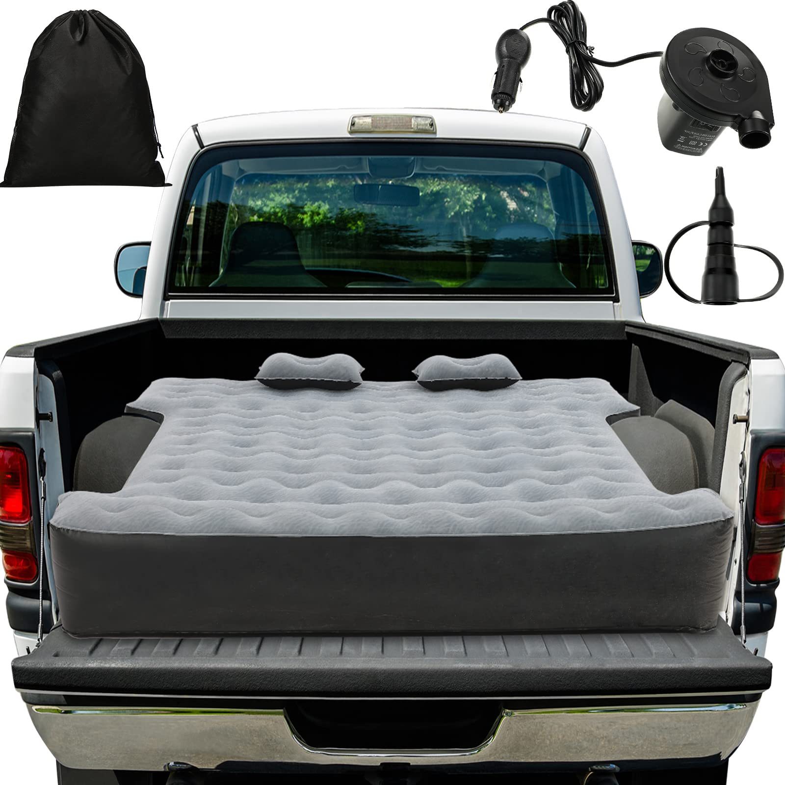 Inflatable Truck Bed Air Mattress For 5.5-5.8Ft Short Truck Beds ... intended for Truck Bed Blow Up Mattress