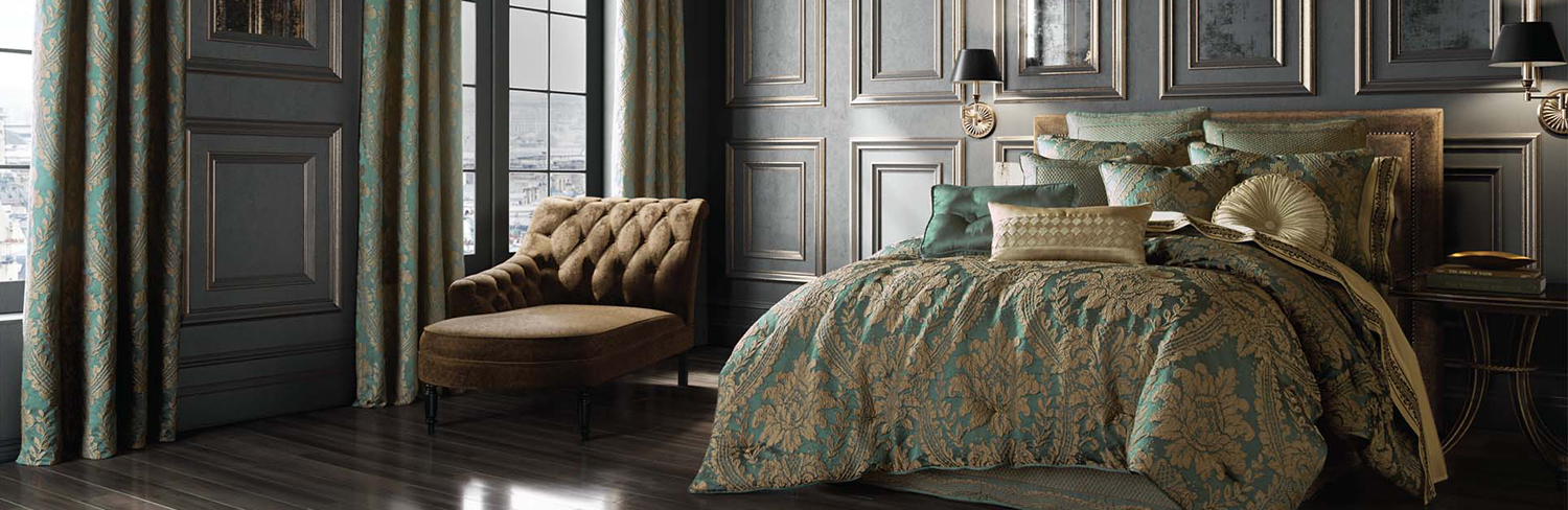 J Queen Bedding J Queen New York Aurora 4 Pc. Comforter Set, Queen with regard to Behind the Scenes of J by J Queen New York Bedding Production