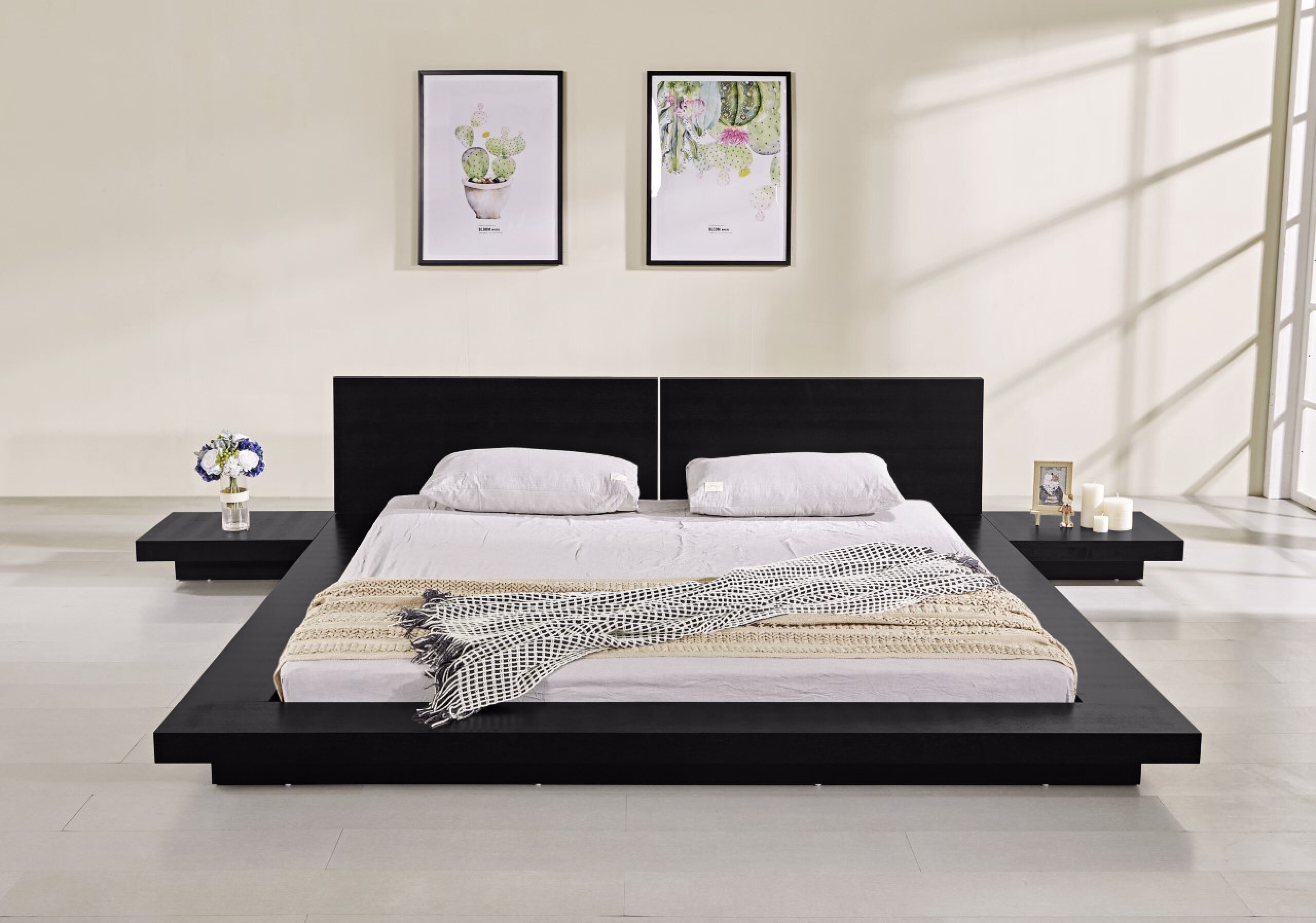 Japanese Low Platform Bed - This Low End Platform Bed Has An Attractive ... throughout Japanese Bed Frame No Screws