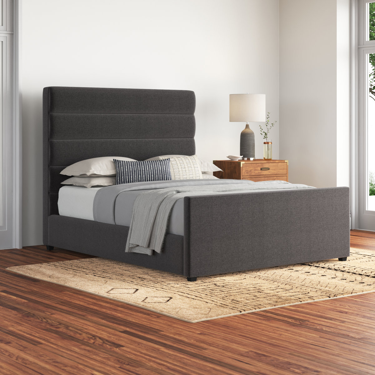 Joss & Main Daphne Queen Upholstered Low Profile Platform Bed | Joss & Main with regard to Maximizing Your Sleeping Experience with Joss and Main Queen Bed Features