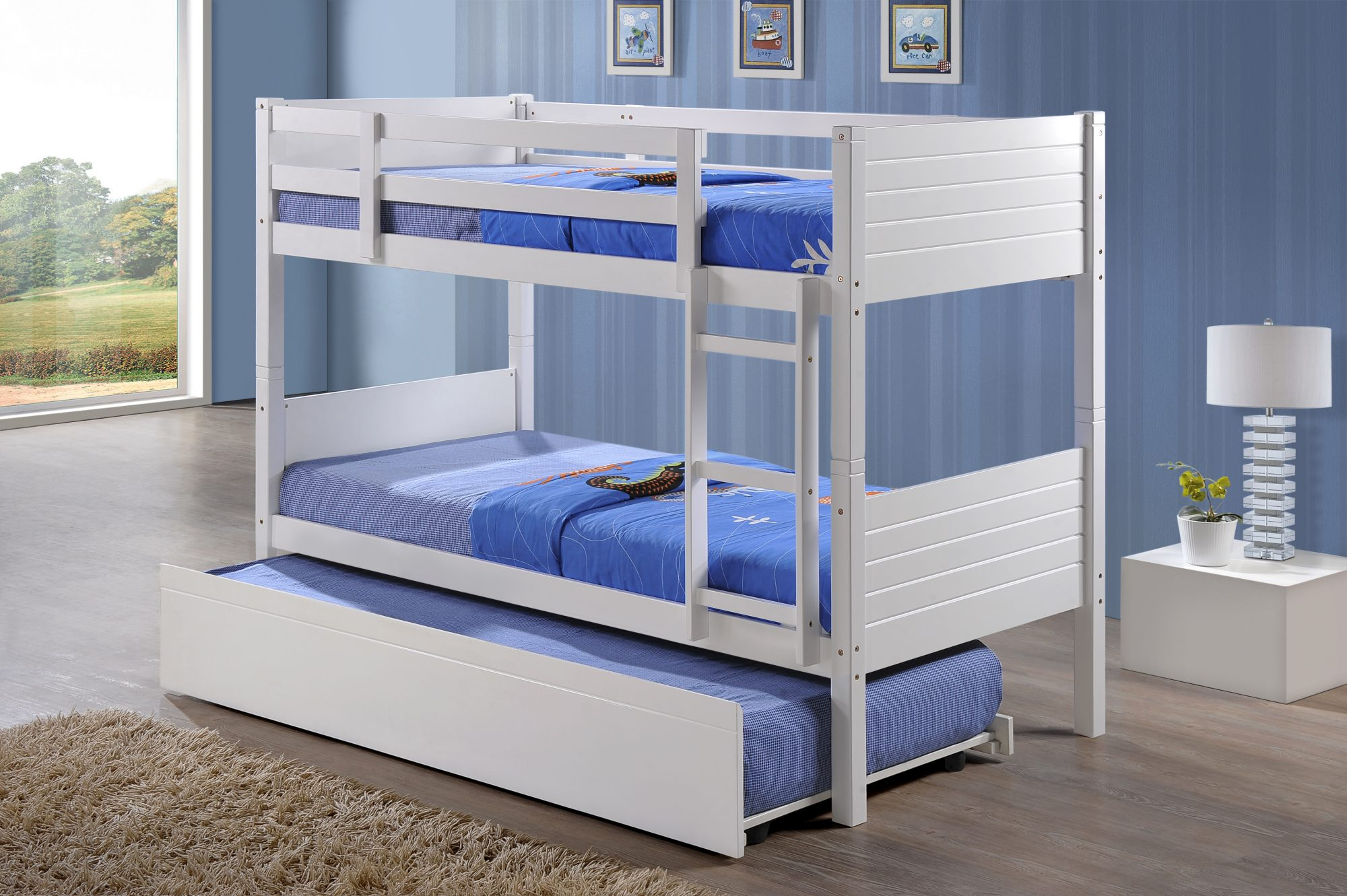 Jupiter White King Single Bunk Beds & Trundle Bed pertaining to Everything You Need to Know About White Bunk Beds with Trundle Design
