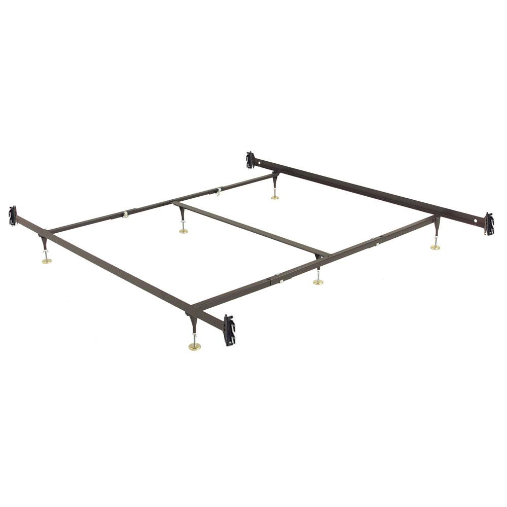 Leggett & Platt Queen/King Bed Frame With 6 Adjustable Height Glide ... pertaining to Bed Rails With Hooks For Queen Bed