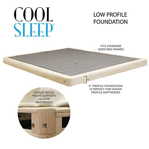 Lifetime Sleep Products 4" Low Profile Box Spring Great For Memory Foam ... throughout Box Spring For Foam Mattress
