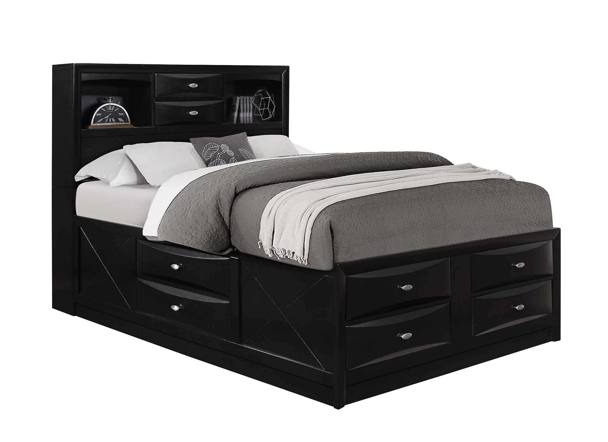 Linda Black Full Captain Storage Bed | Atelier-Yuwa.ciao.jp within Black Full Size Bed With Storage