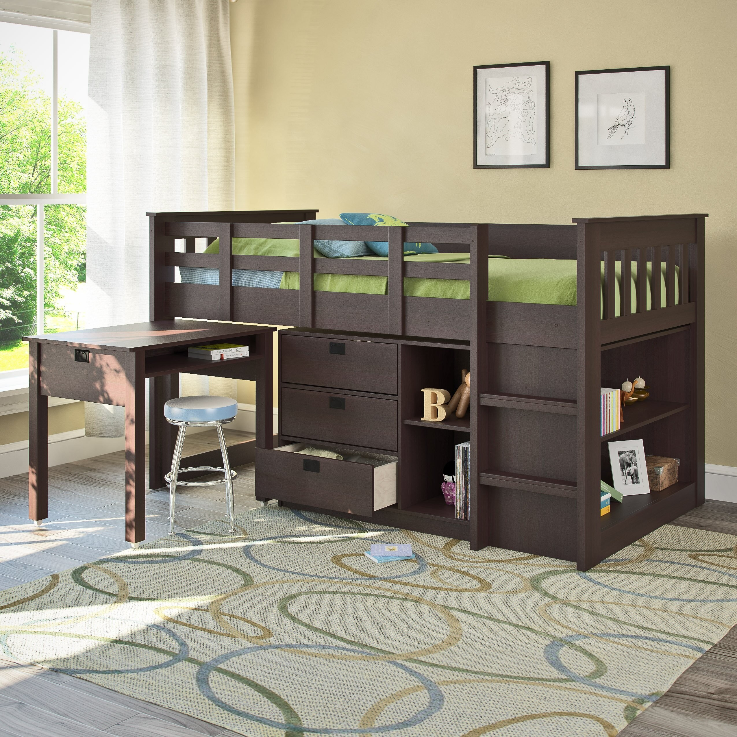 Loft Bed With Desk And Drawers - Ideas On Foter with regard to Smart Storage Ideas for Loft Bed Configurations