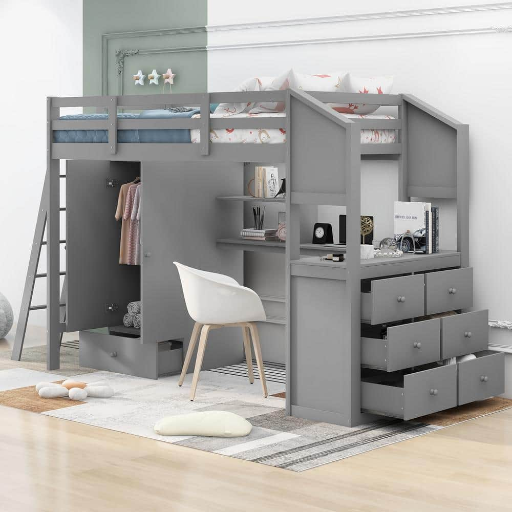 Low Level Loft Beds With Storage in Understanding Safety Features in Loft Bunk Bed with Dresser Configurations