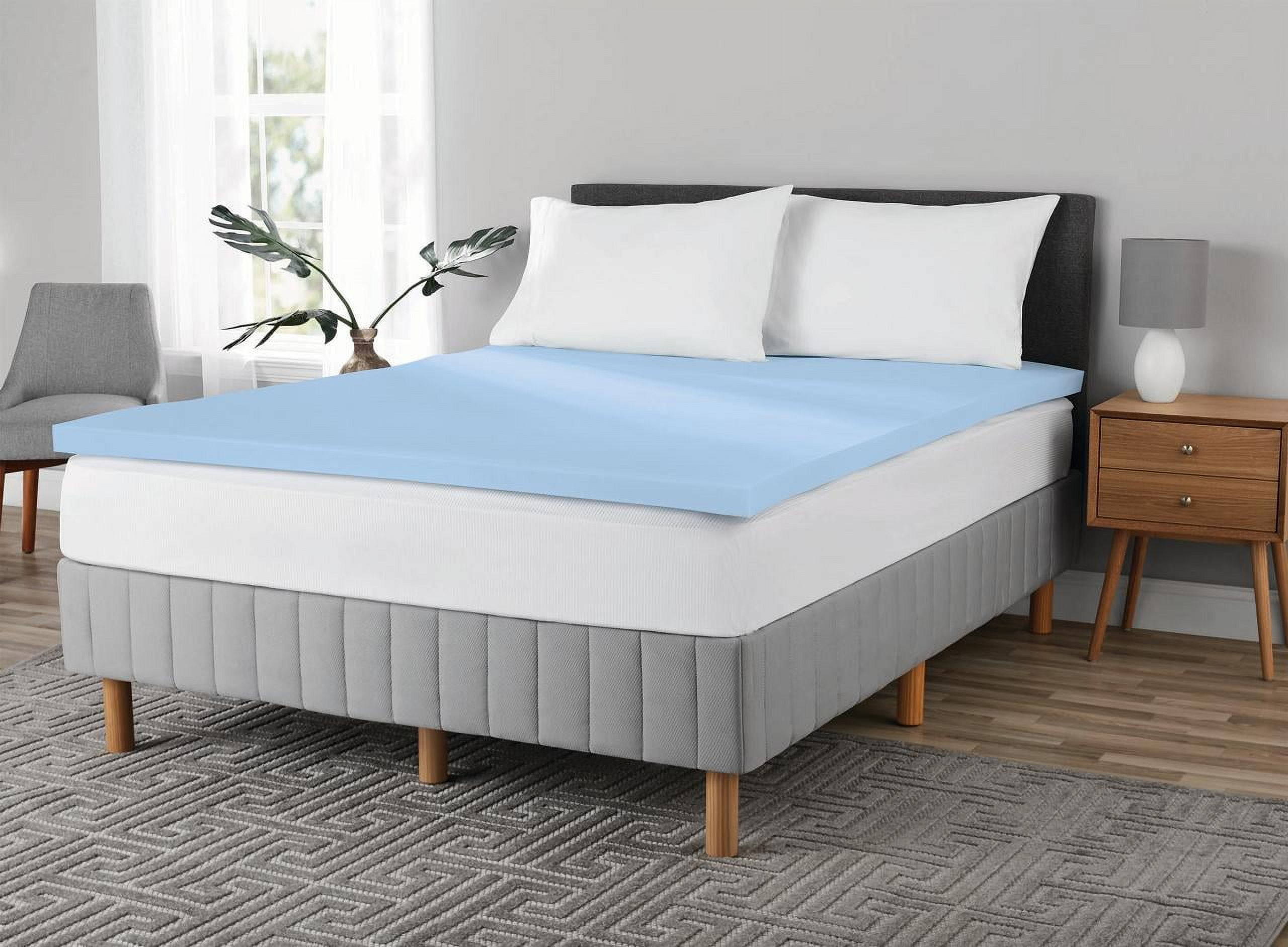 Mainstays 2" Memory Foam Mattress Topper, Twin Xl - Walmart.com intended for Mattress Topper Cover Twin Xl