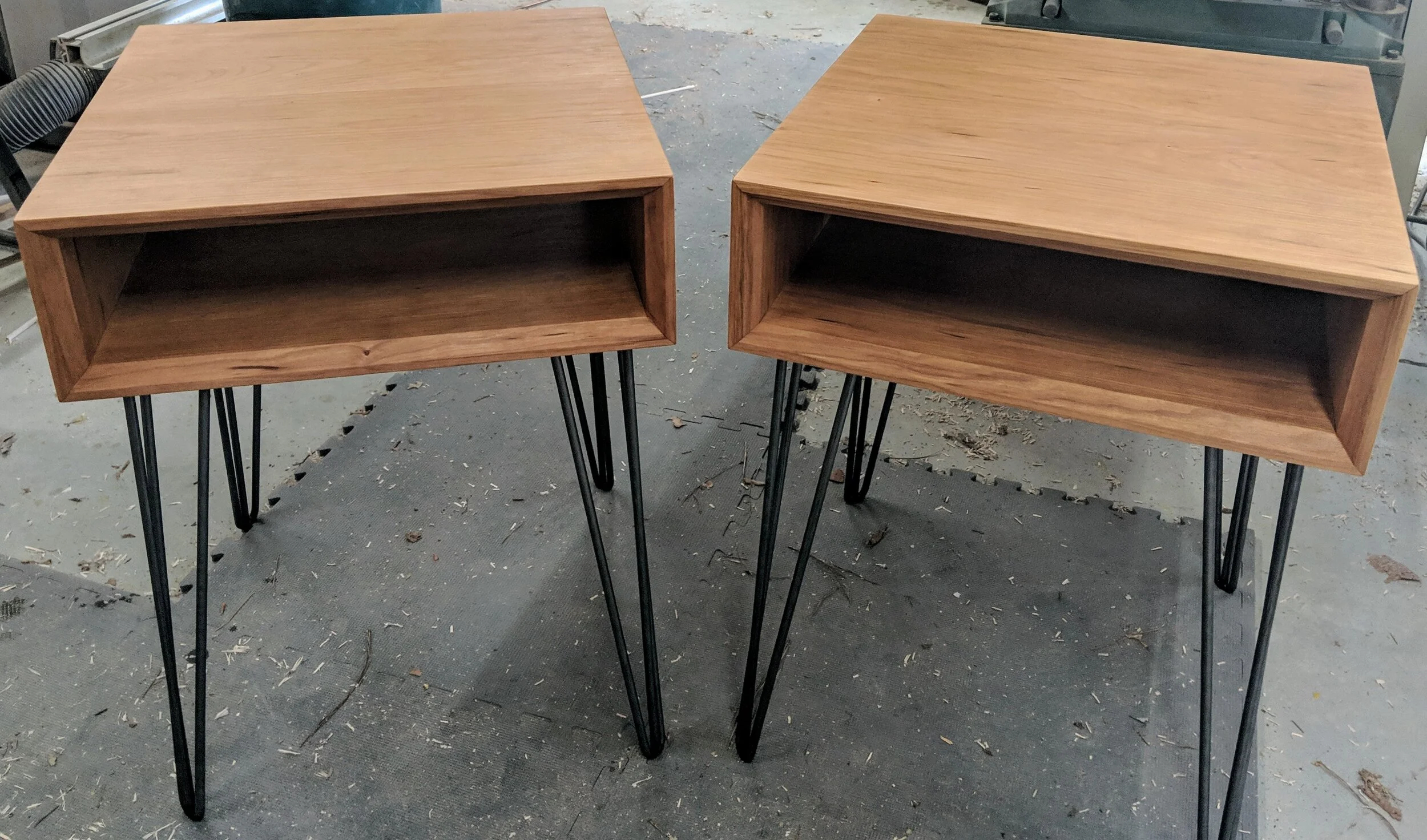 Matching Mid Century Modern Bedside Tables — Vanvleet Woodworking in How mid century modern bed side tables define contemporary bedroom aesthetics