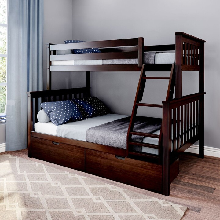 Max & Lily Max And Lily Twin Over Full Bunk Bed With Under Bed Storage ... pertaining to Creative Storage Ideas for Bunk Beds That Save Bedroom Space