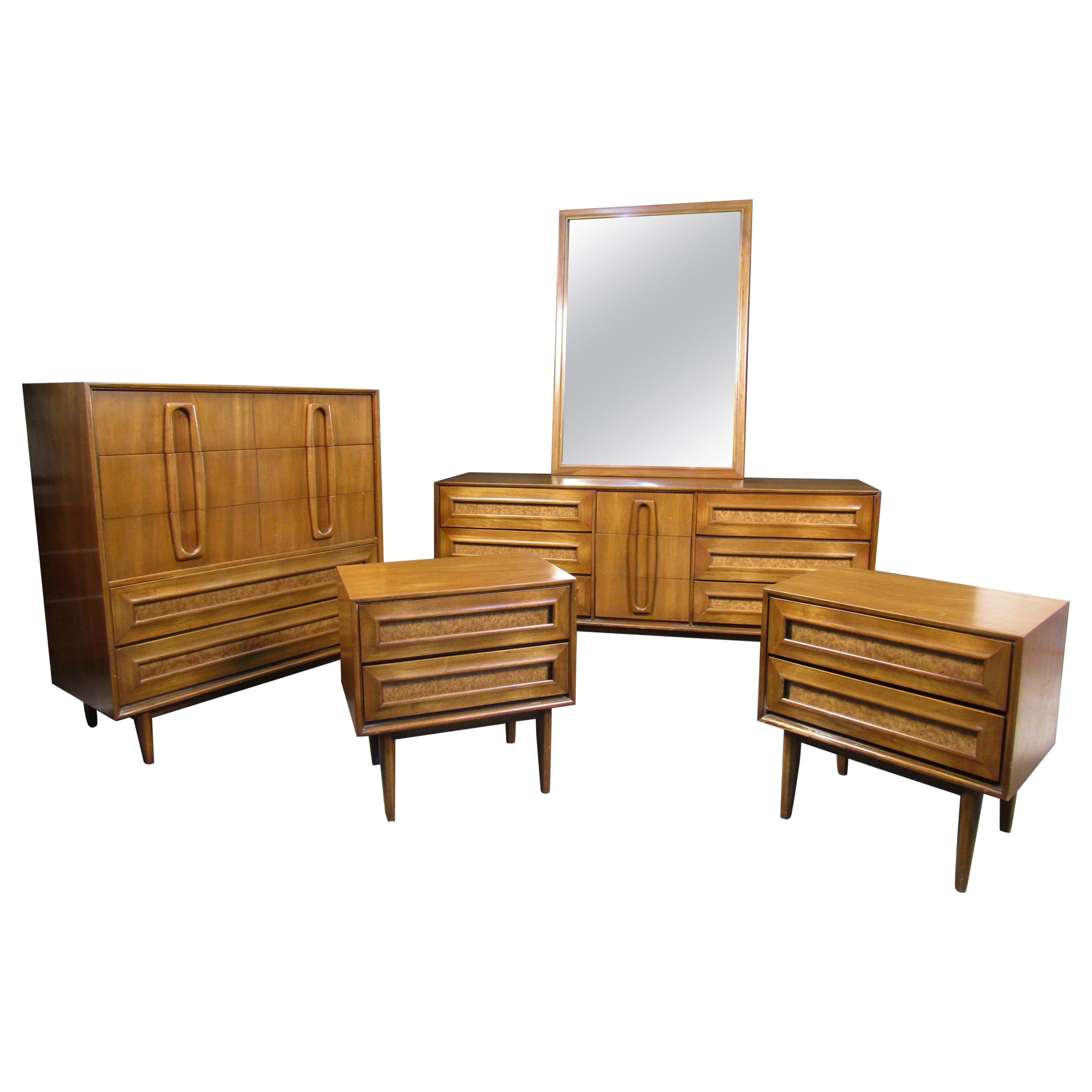 Mid-Century Modern American Bedroom Set By Unagusta For Sale At 1Stdibs throughout Mid Century Modern Bedroom Furniture Set