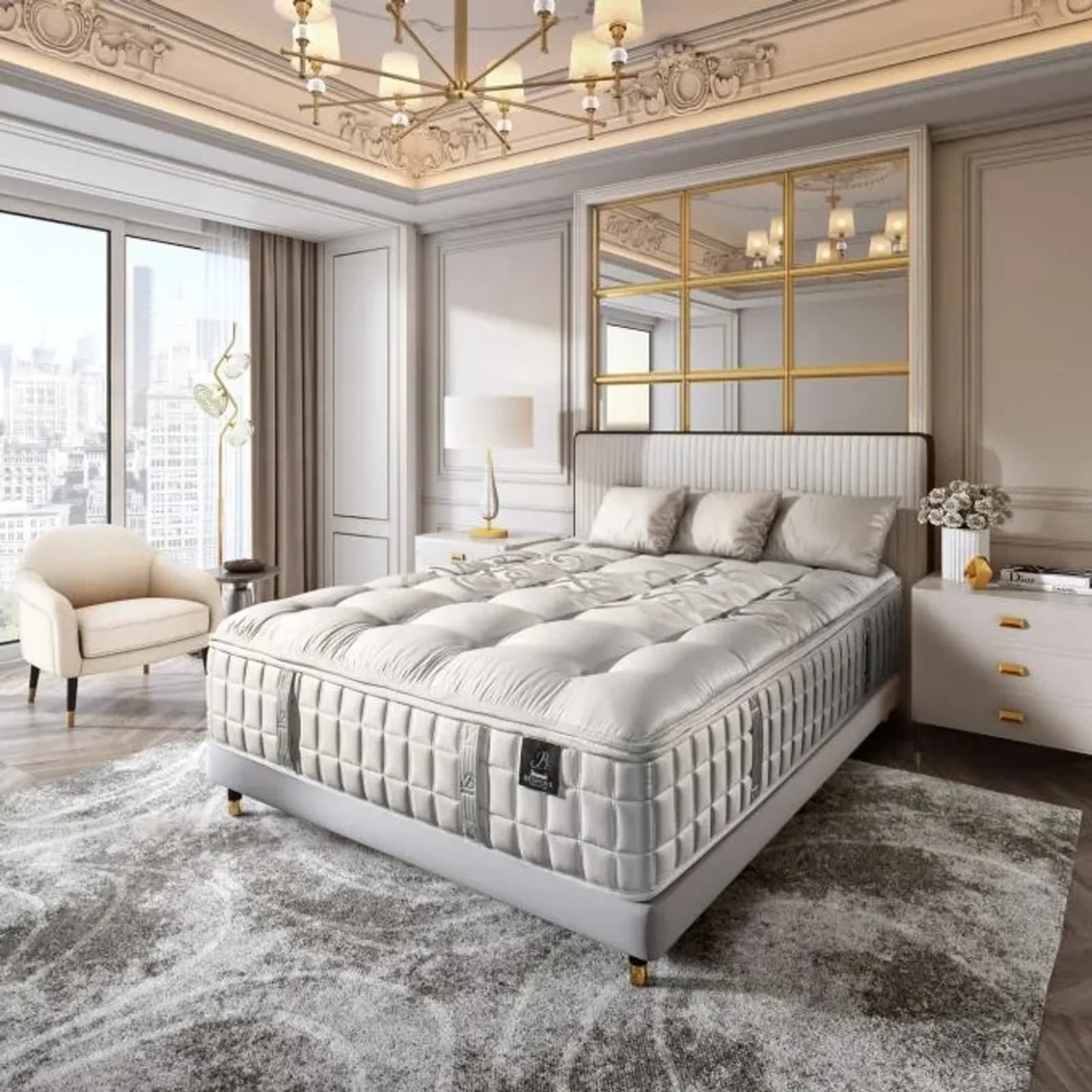 Monaco Split Eastern King Mattress & Low Profile Foundation By Jerome's ... in What Is An Eastern King Mattress