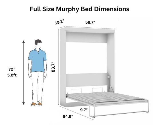 Murphy Bed Dimensions And Size Explained (Height, Width, Depth) in Queen Size Murphy Bed Dimensions