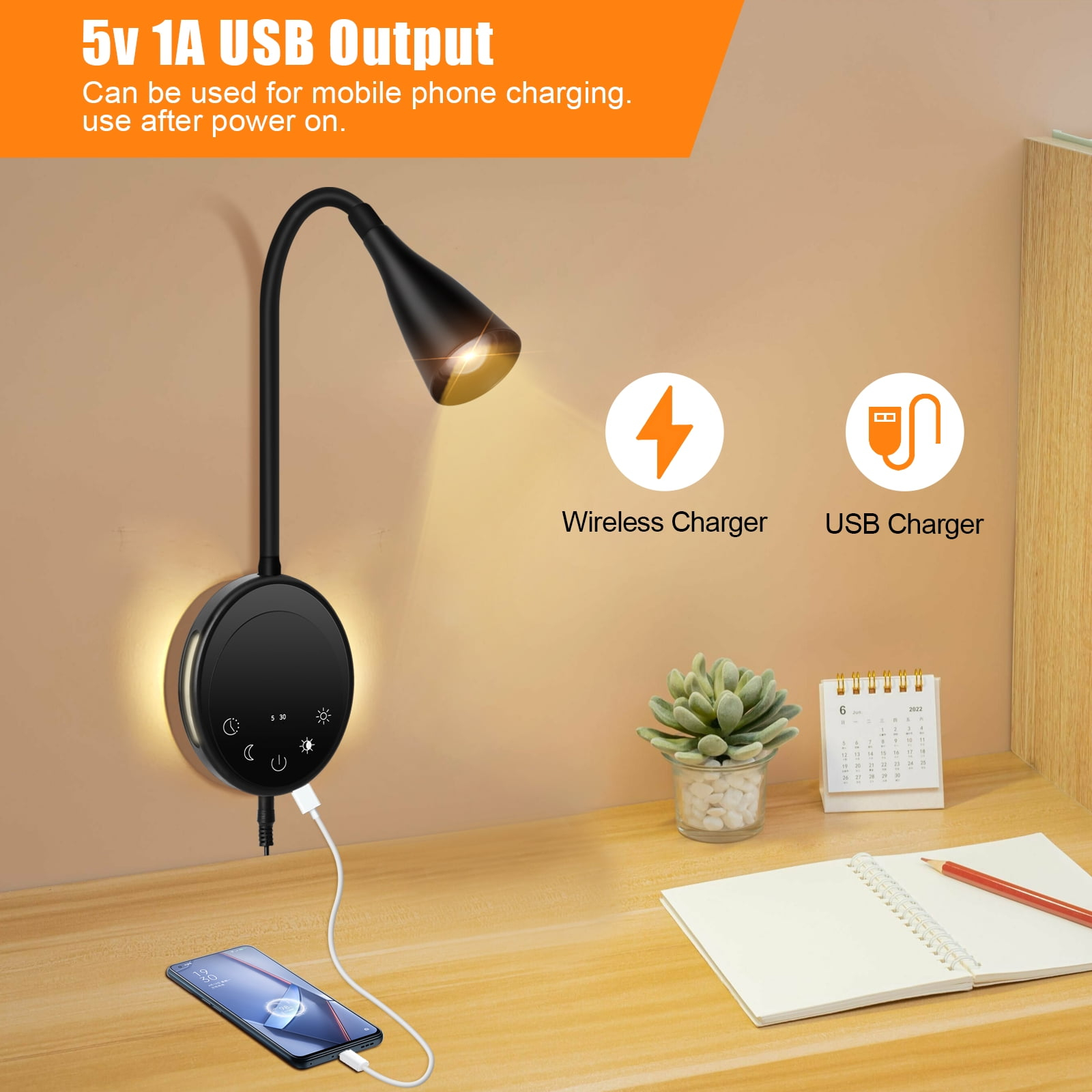 Niweideng Led Wall-Mounted Reading Light, Book Light For Reading In Bed ... pertaining to The science behind effective wall mounted reading lights in bedrooms