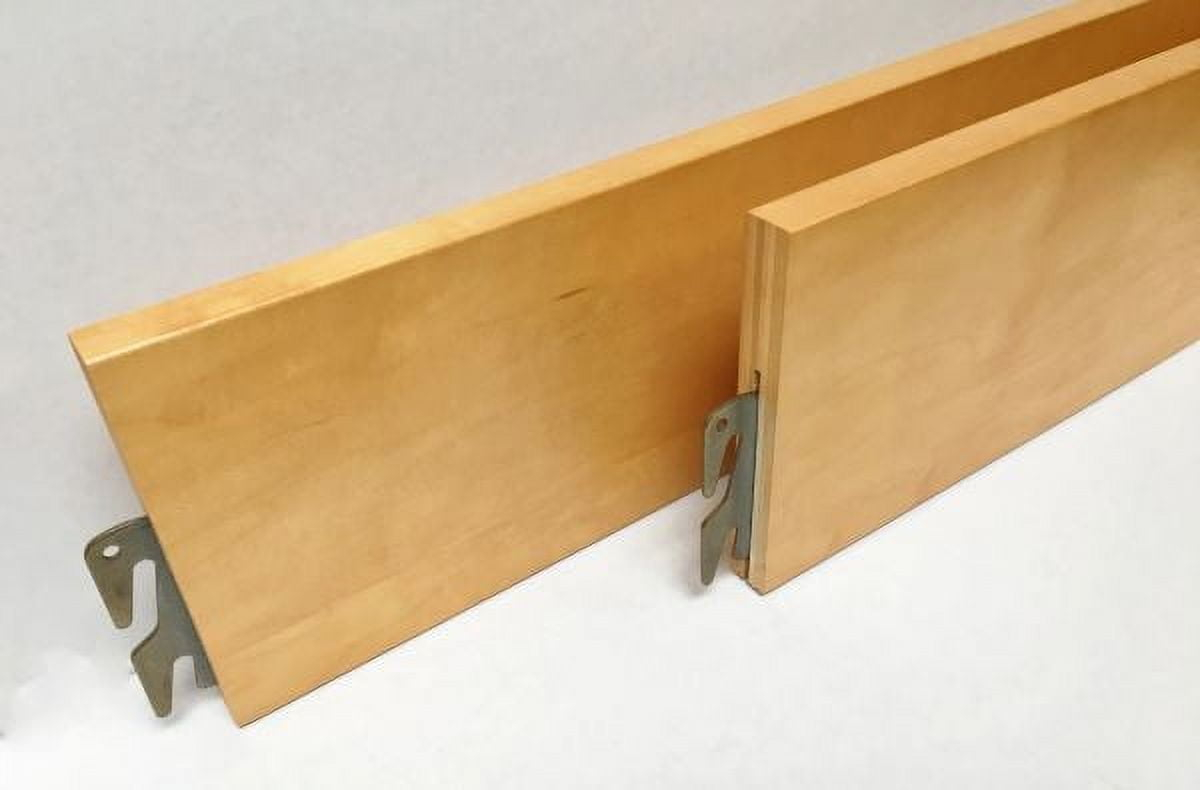 Premium Natural Finish Twin Wooden Bed Rails With Hook-On System ... intended for Bed Frame Rails For Twin Bed