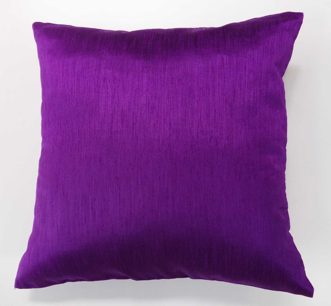 Purple Art Silk Pillow Solid Purple Cushion Cover And Throw - Etsy intended for Why Purple Bed Pillows Are Gaining Popularity Among Sleep Enthusiasts