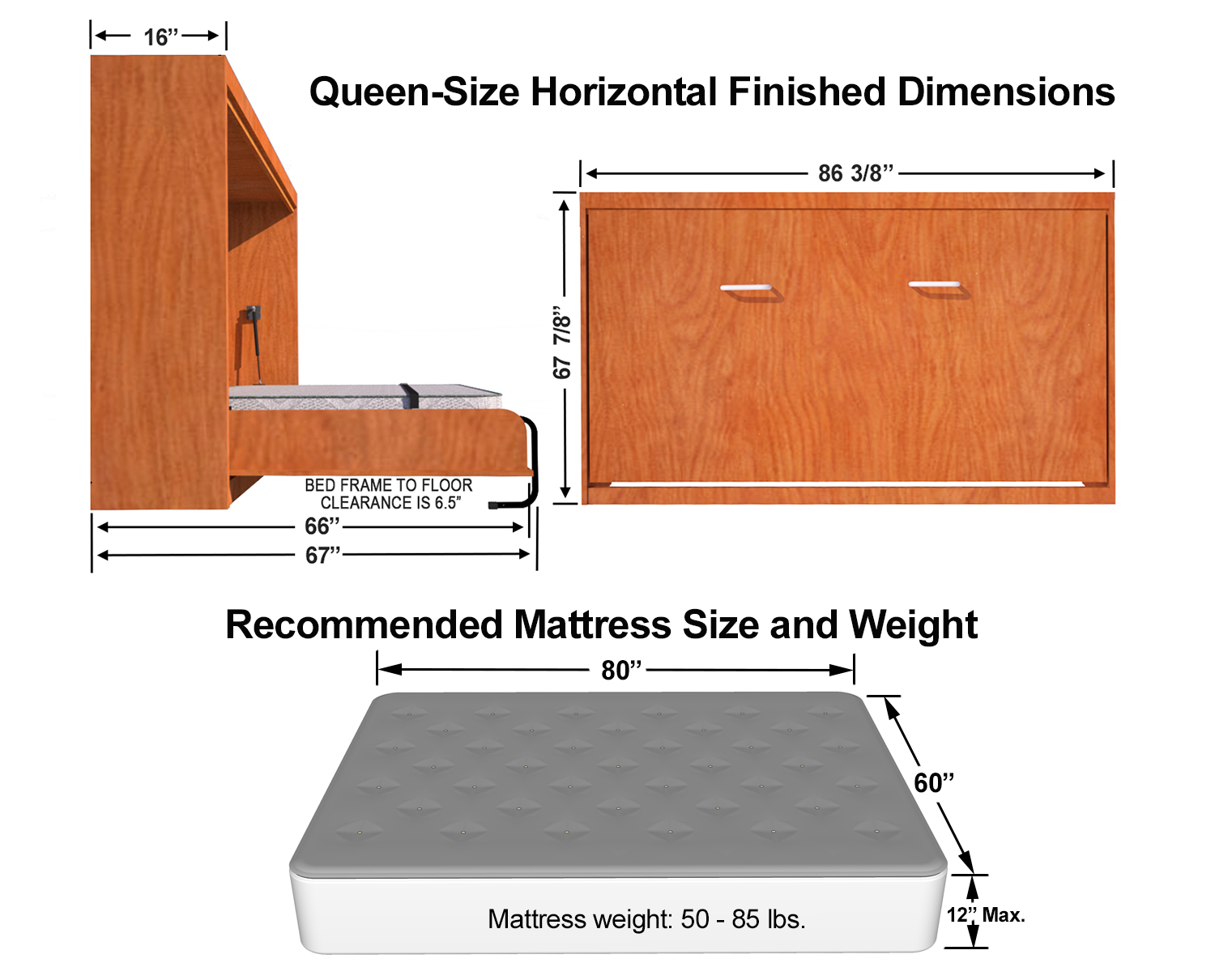 Queen Murphy Bed Frame Dimensions At Donald Pepper Blog inside Understanding queen murphy bed measurements and storage requirements